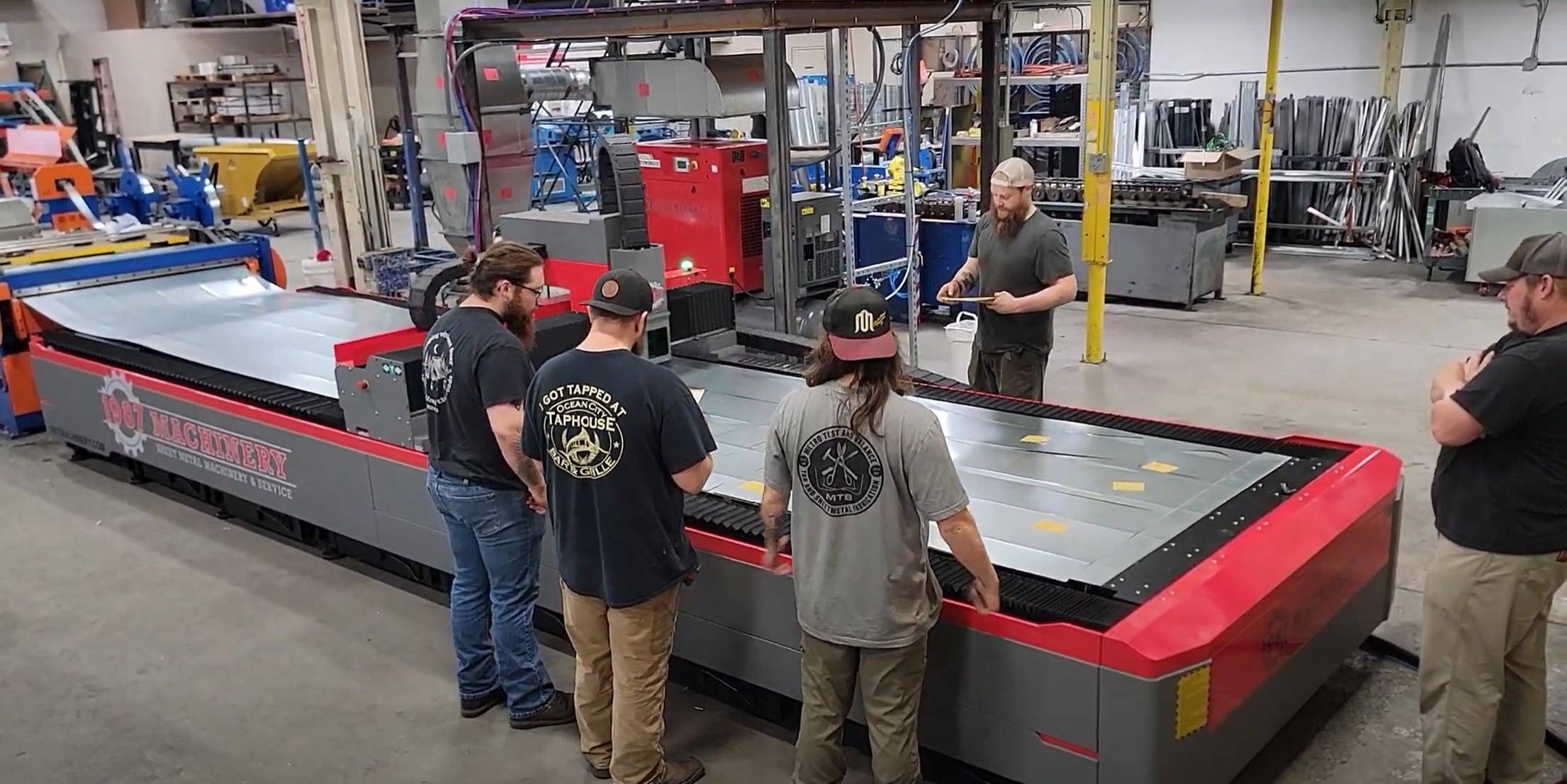 Metro Test & Balance’s 20-foot laser table from 1987 Machinery