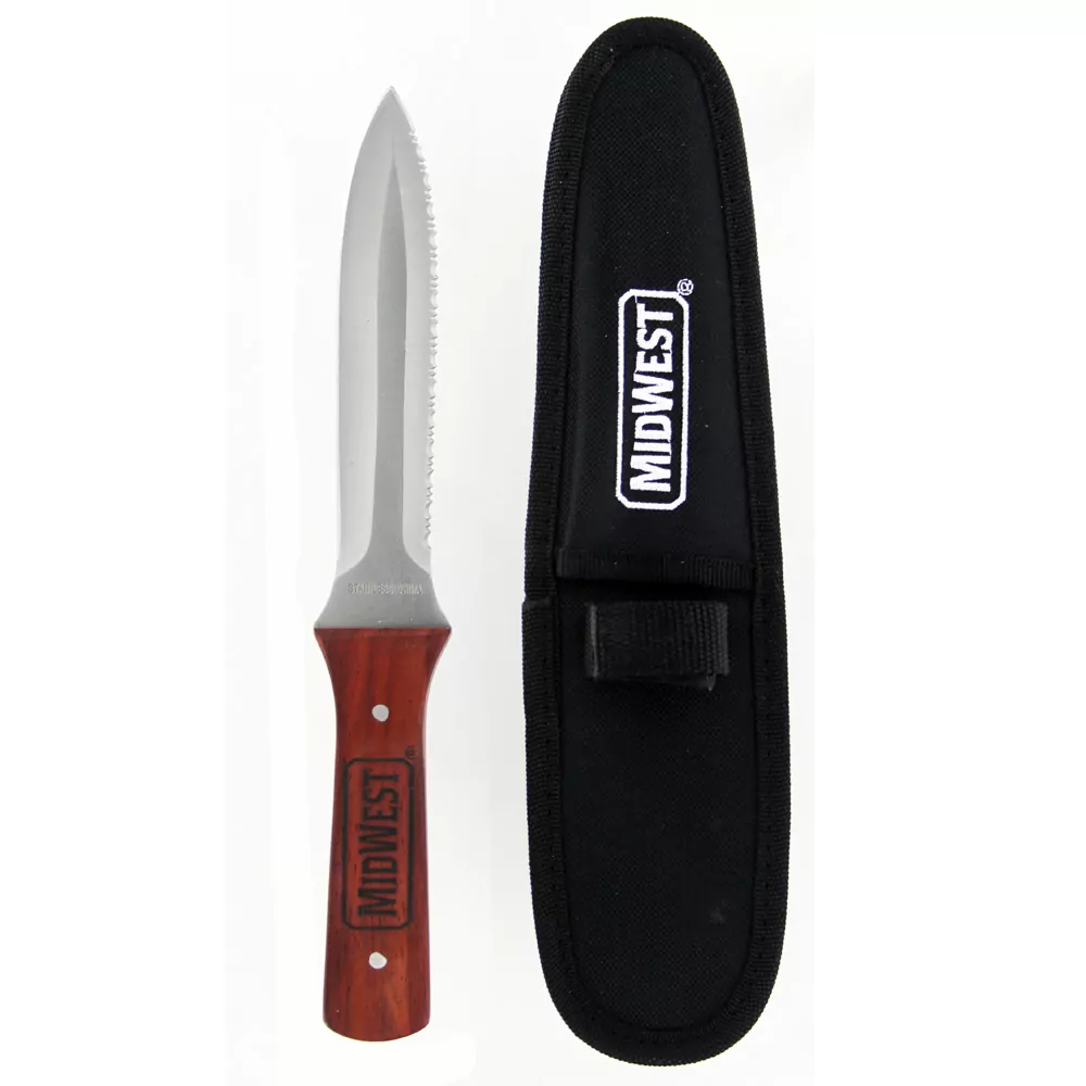 Wooden handled Flex Duct Knife with Sheath